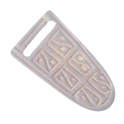 Knochen-Riemenende 'York' - 3 cm