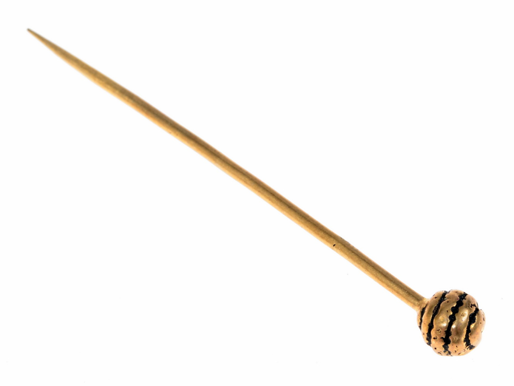 [17 Veil-Pin bro.me] Schlichte Kopftuchnadel mit Kugelkopf (Messing)