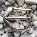 Atlan, 4cm, silberne elegante massive Dornschließe, Schnalle