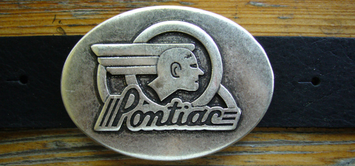 Pontiac, 4cm, silberfarbene Schließe US-Cars, Schnalle