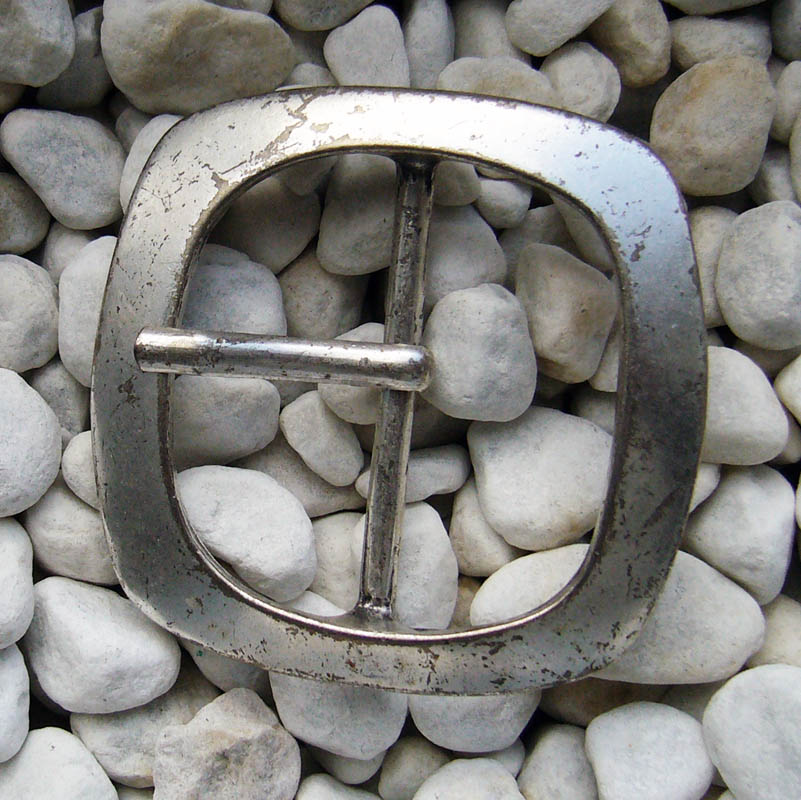 FINE, silberne Gürtelschließe, Schnalle für 4,5cm breite Riemen
