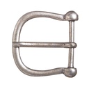 RASUL, Dorn-Halbschließe, leicht, 3cm, silberfarben, Schnalle