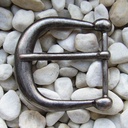 Jori, 4cm, eisenfarbene Mittelalter-Schließe, Schnalle