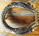 HYDRA, 4cm, messingfarbene Schließe,,Schnalle Schlangen