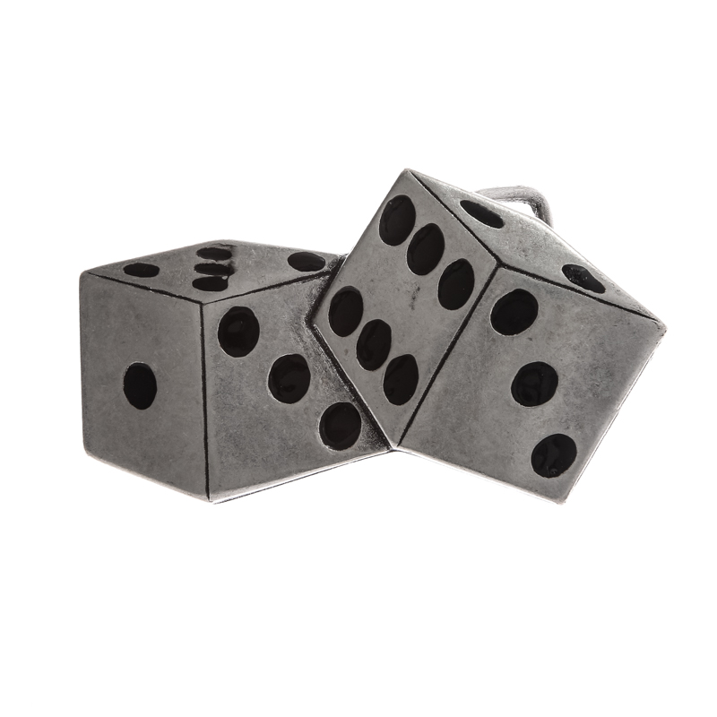 Würfel-Schließe, 4cm, silberfarben, Schnalle