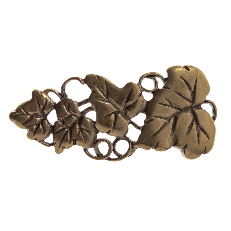OBERON, 4cm, messingfarbene Gürtelschließe, Efeu,Schnalle