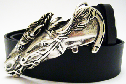Horses, 4cm, silberne Pferde-Schließe, Schnalle