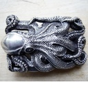 Octopussy, 2cm,silberfarbene Gürtelschließe, Schnalle