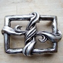Foggy Cross, 4cm,silberfarbene Gürtelschließe, Schnalle