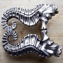 Seepferdchen, 4cm,silberfarbene Gürtelschließe, Schnalle