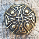 Keltenkreuz MARR, 4cm, messingfarbene Mittelalter-Schließe, Schnalle