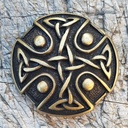 Keltenkreuz MARR, 4cm, altmessingfarbene Mittelalter-Schließe, Schnalle
