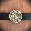 TYR, runde Mittelalter-Gürtelschließe, Fb:silber+gold, für 4cm-Riemen