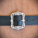 GWYN, verzierte Mittelalter-Dornschließe, Fb:silber, für 4cm-Riemen,Mittelalter,Larp