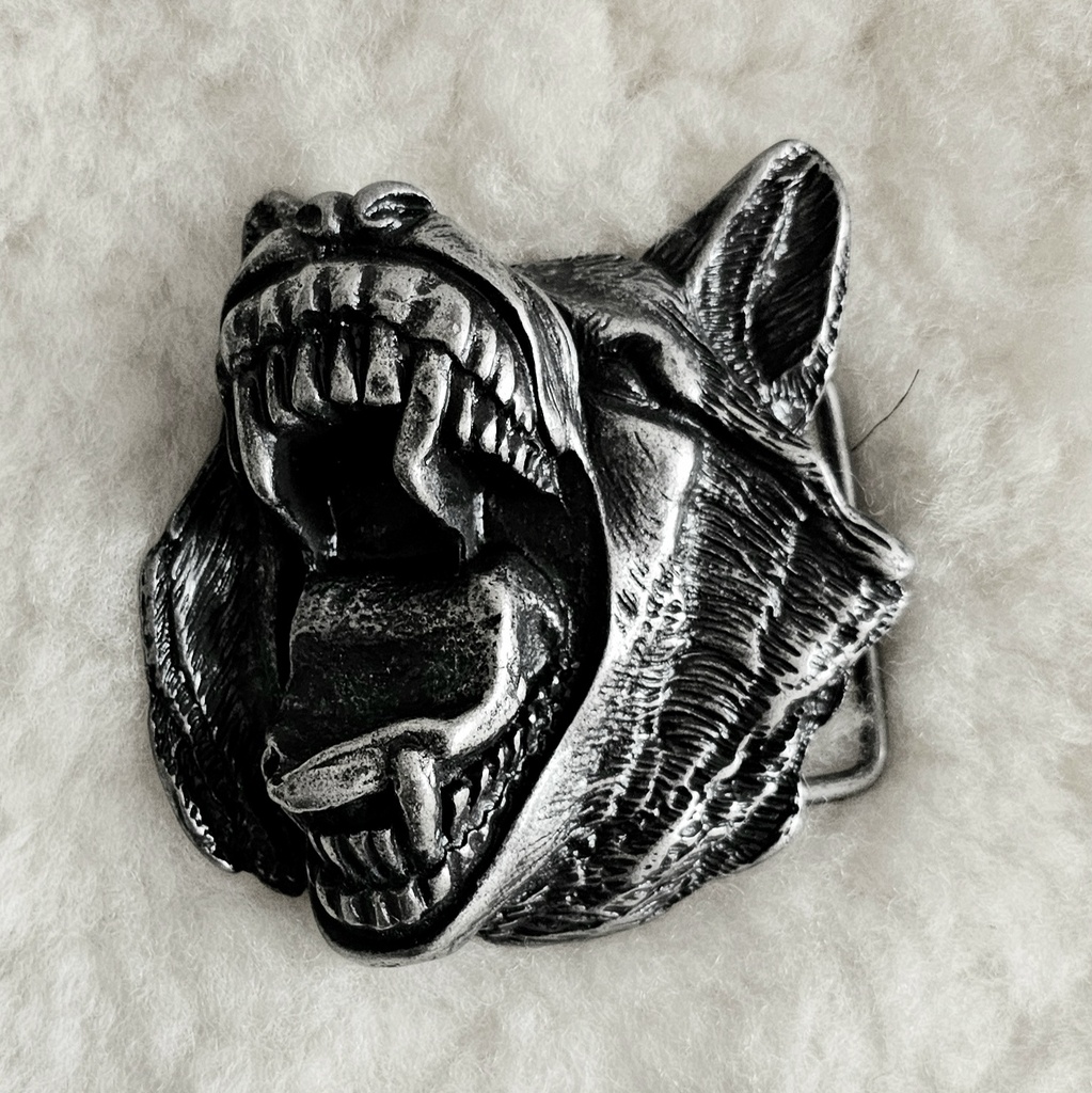 FENRIS,WOLFSRACHEN,Gürtelschließe,Schnalle,für 4cm Riemen,Fb:eisen,Mittelalter,Wikinger,Larp,Cosplay