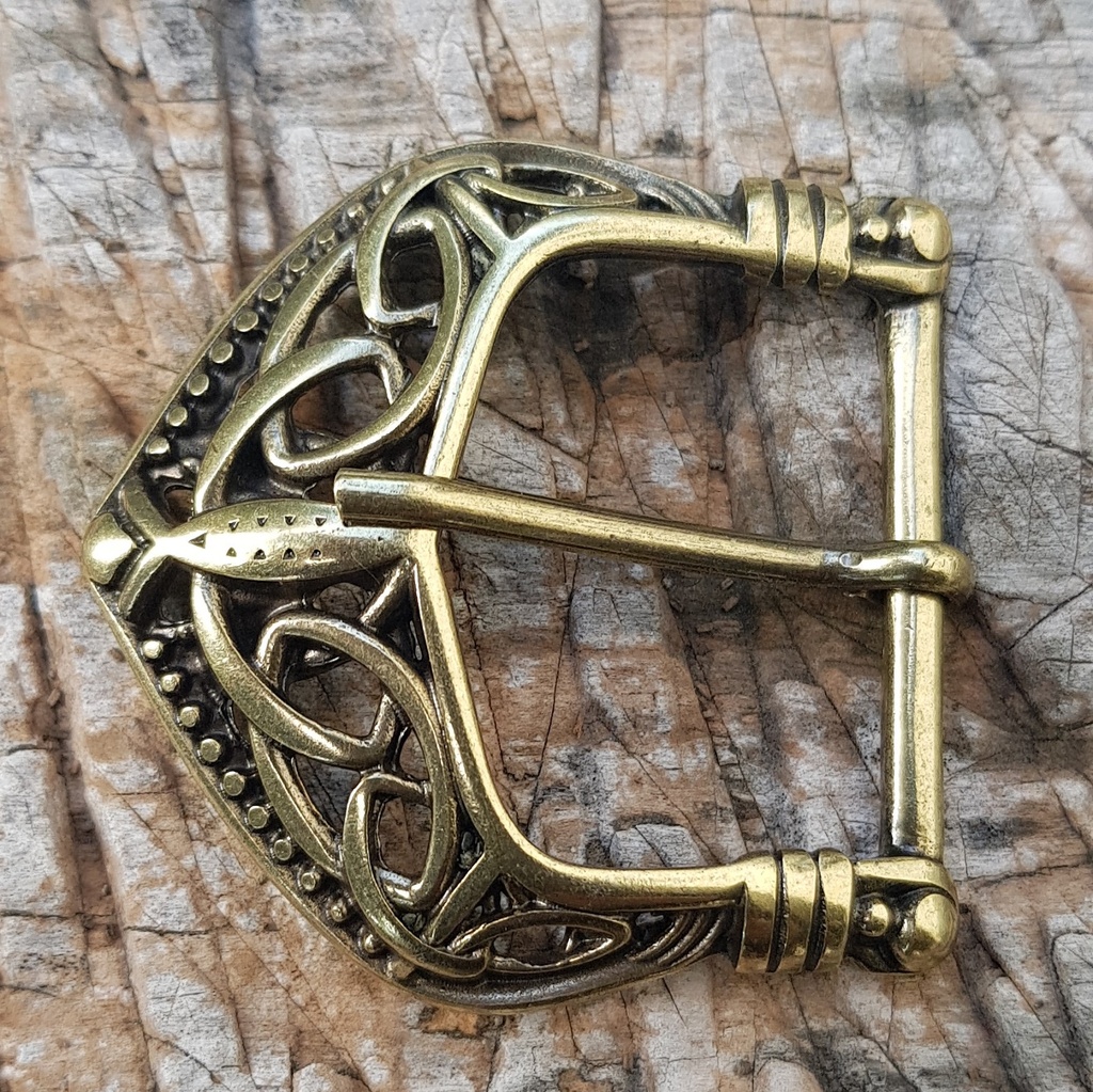 BALDER 30 - Celtic Buckle, messingfarben, 3cm, keltische Knoten-Schließe