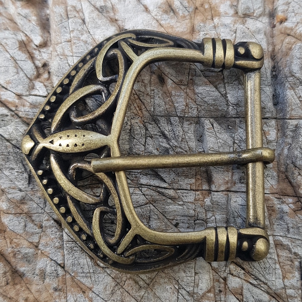 BALDER 30 - Celtic Buckle, altmessingfarben, 3cm, keltische Knoten-Schließe