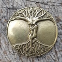 Yggdrasil Weltenbaum  Weltenesche-Schließe, Baum der Liebenden messingfarben 4cm, Schnalle