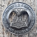 THOR MJÖLNIR, 4cm, Thorhammer-Schließe, eisenfarben, Schnalle