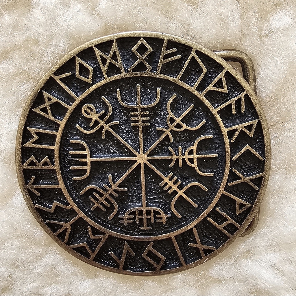 VEGVISIR -Schließe altmessingfarben 4cm, Schnalle