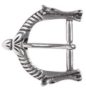 ARAMIS, 3cm, silberfarbene Pferde-Schließe,Mittelalter,Wikinger