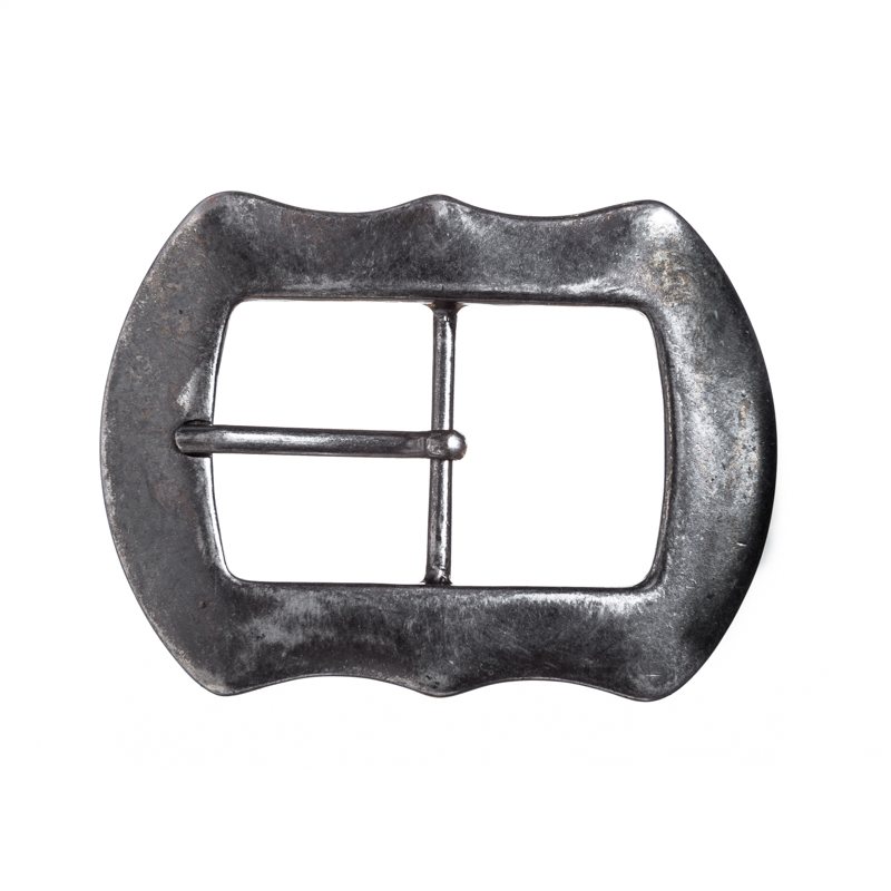 Flint, 4cm, schwarzsilberfarbene Gürtel-Schließe, Schnalle
