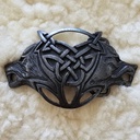 Celtic Wolves -Schließe Fb:schwarzeisen,4cm, Mittelalter, Schnalle