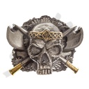 Wikinger Totenkopf-Zinnschließe 4cm, Schnalle