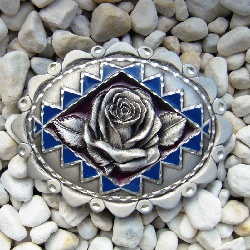 Western Rose, 4cm, Schließe, Schnalle