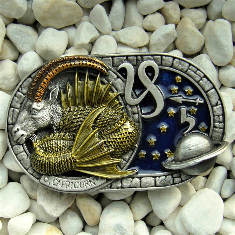 Sternzeichen Steinbock - Capricorn, 4cm Schließe, Schnalle
