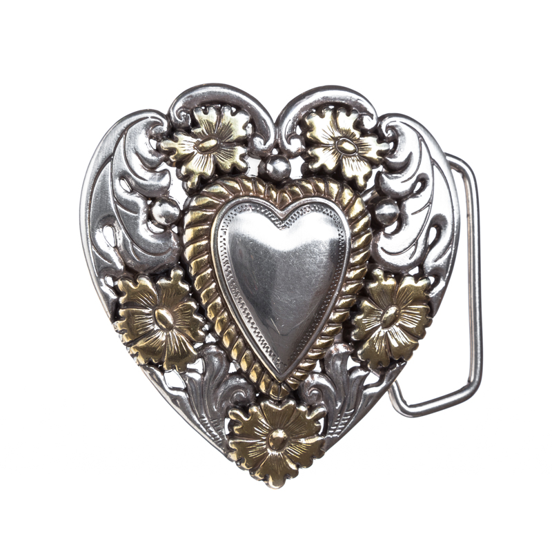 Heart and Flowers, 4cm Schließe, Schnalle