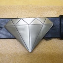 Diamond, 4cm Zinn-Gürtelschließe, Schnalle