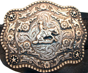 B 9004-1 Western Rodeo Buckle SLIDING STOP, Schnalle