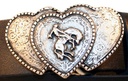 B 9005-1 Western Buckle 'Triple-Heart', Schnalle