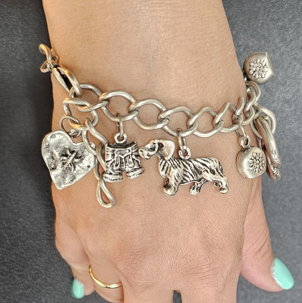 Armband WIESN,Fb:silber,OKTOBERFEST,WASN,GÄUBODEN,Trachten-Schmuck