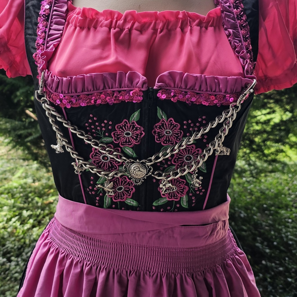 CHARIVARI / Kettengürtel,BAYRISCHE FAUNA,Fb:silber, Cosplay