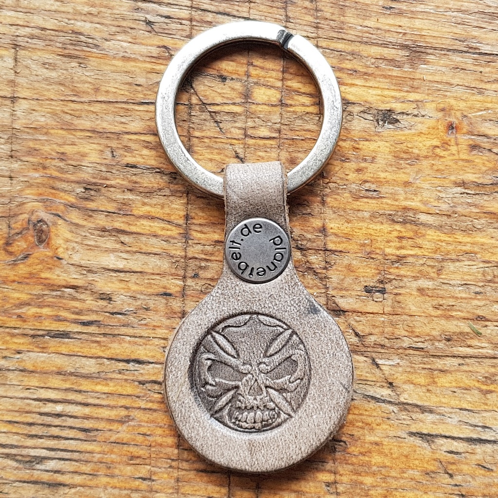 Schlüsselanhänger Biker SKULL-CROSS "ACE OF SPADES"