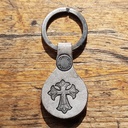 Schlüsselanhänger Mittelalter Lilien-Kreuz