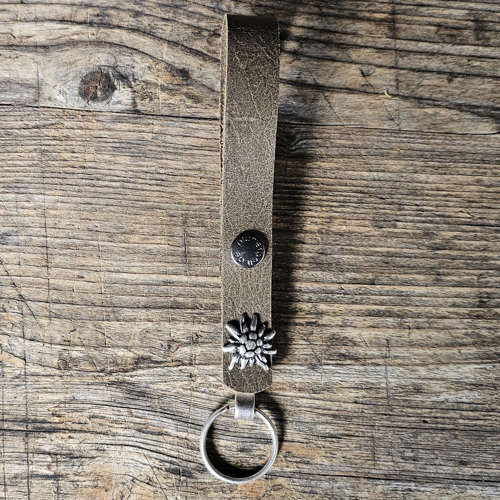 Schlüsselanhänger LOOP EDELWEISS, Fb:silber, Keyholder