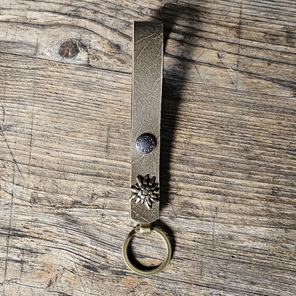 Schlüsselanhänger LOOP EDELWEISS, Fb:messing, Keyholder