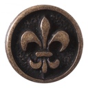 KNOPF "Lilie, fleur de lys",Fb:altmessing,Verschluss ,Gewandung,Mantel,Umhang, Mittelalter,Larp