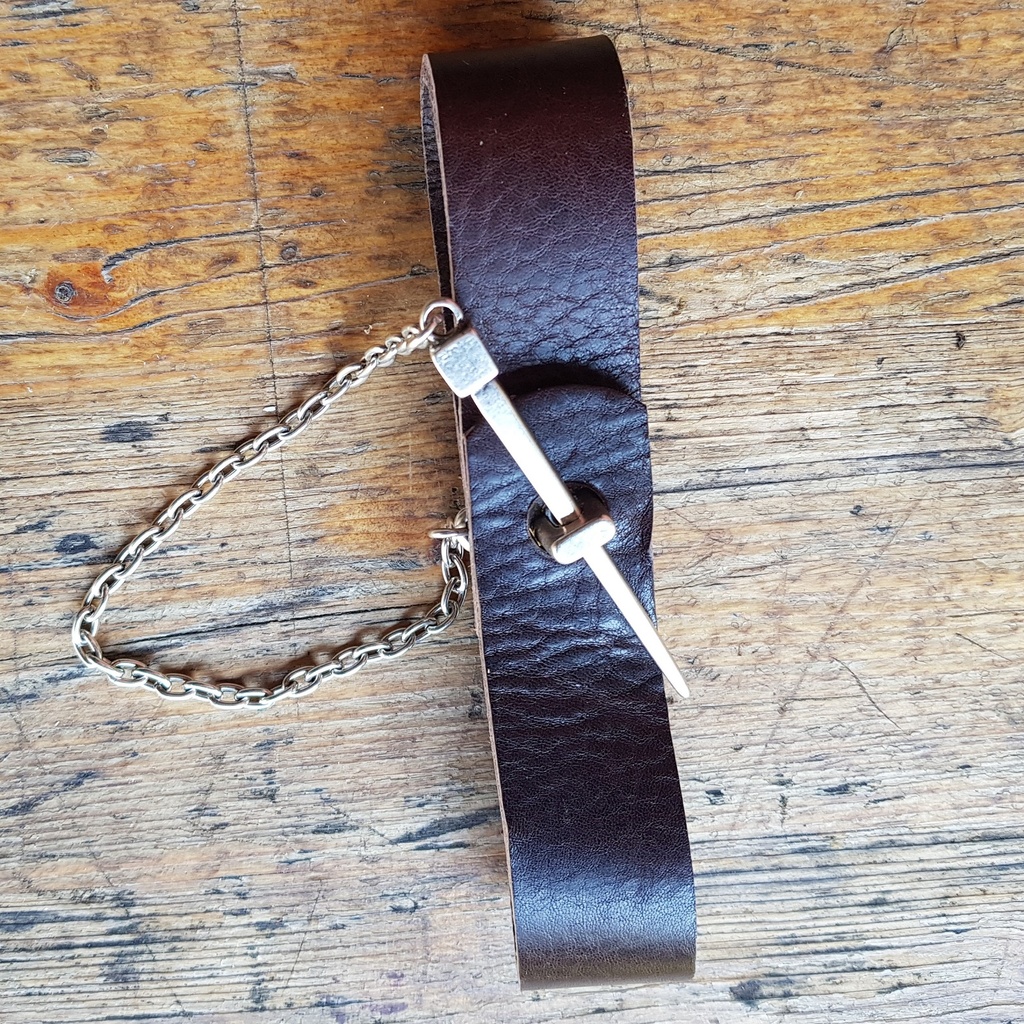 Krughalter,Fb:dunkelbraun,Leder,Mittelalter,Larp,Wikinger,Cosplay