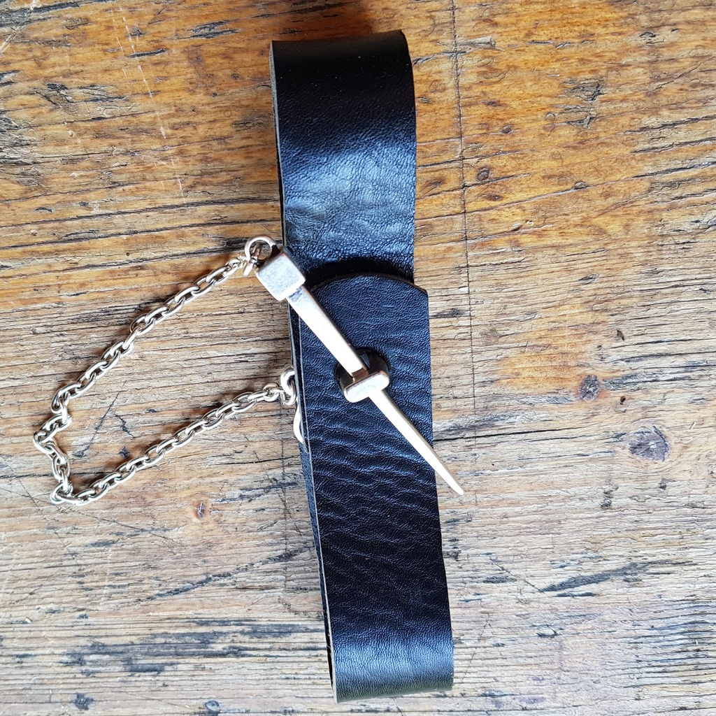 Krughalter,Fb:schwarz ,Leder,Mittelalter,Larp,Wikinger,Cosplay