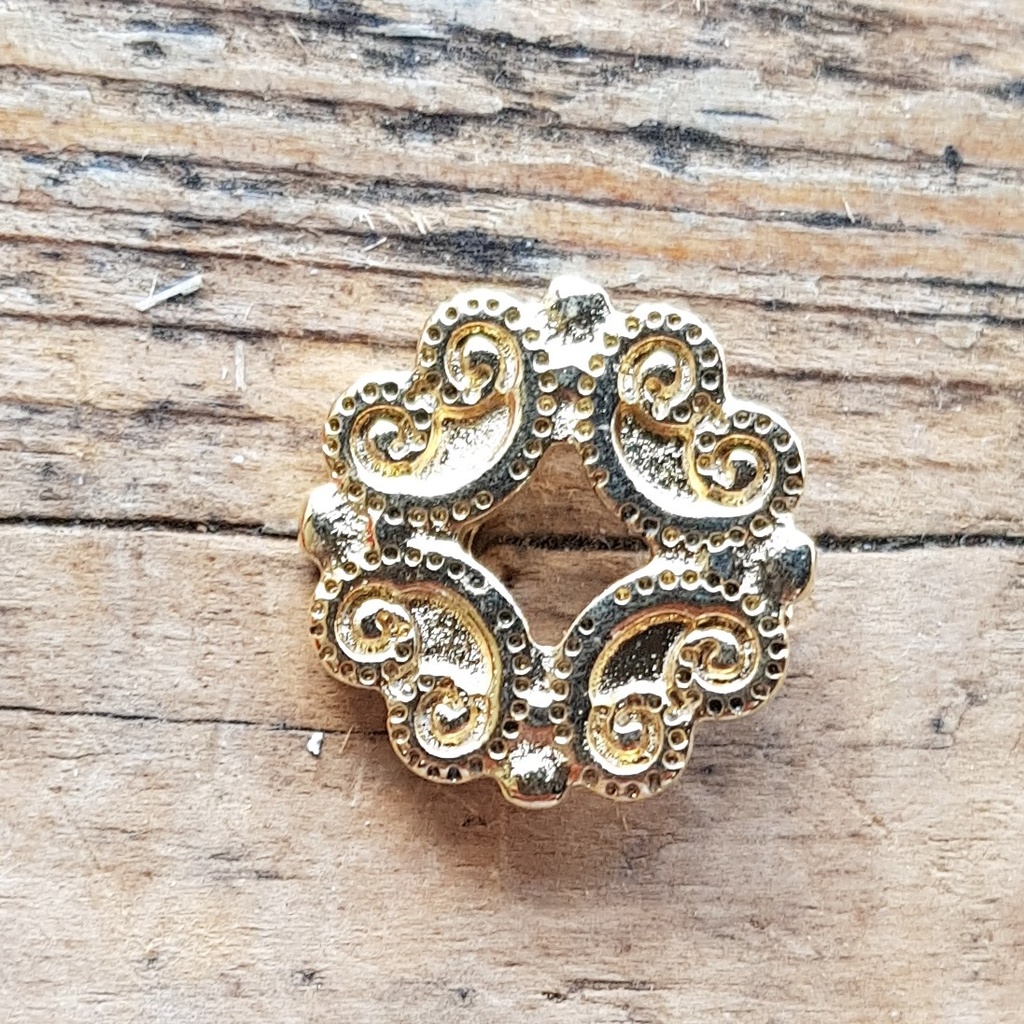 Trachten-Ornament, goldene Zierniete