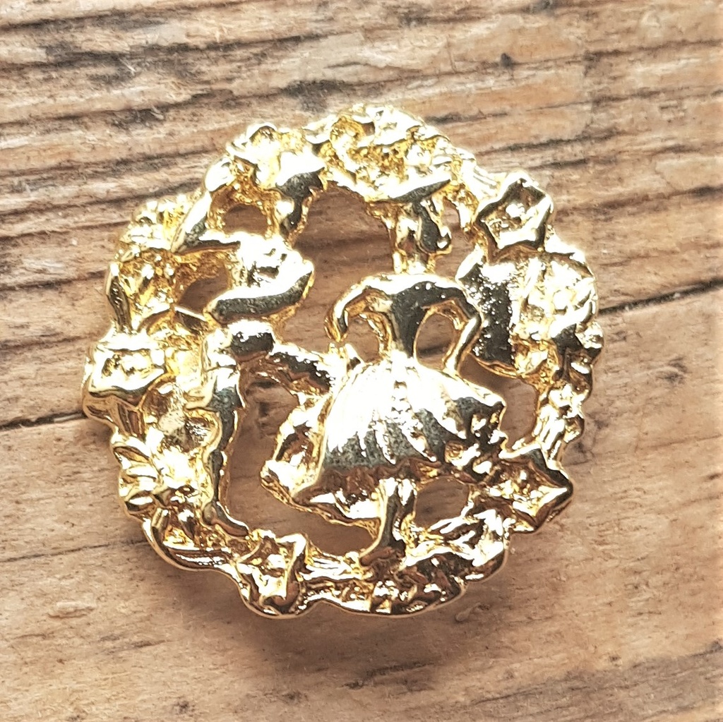 bayrisches Tanzpaar, goldene Zierniete