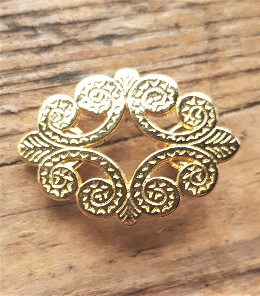 Trachten-Ornament, ovale goldene Zierniete