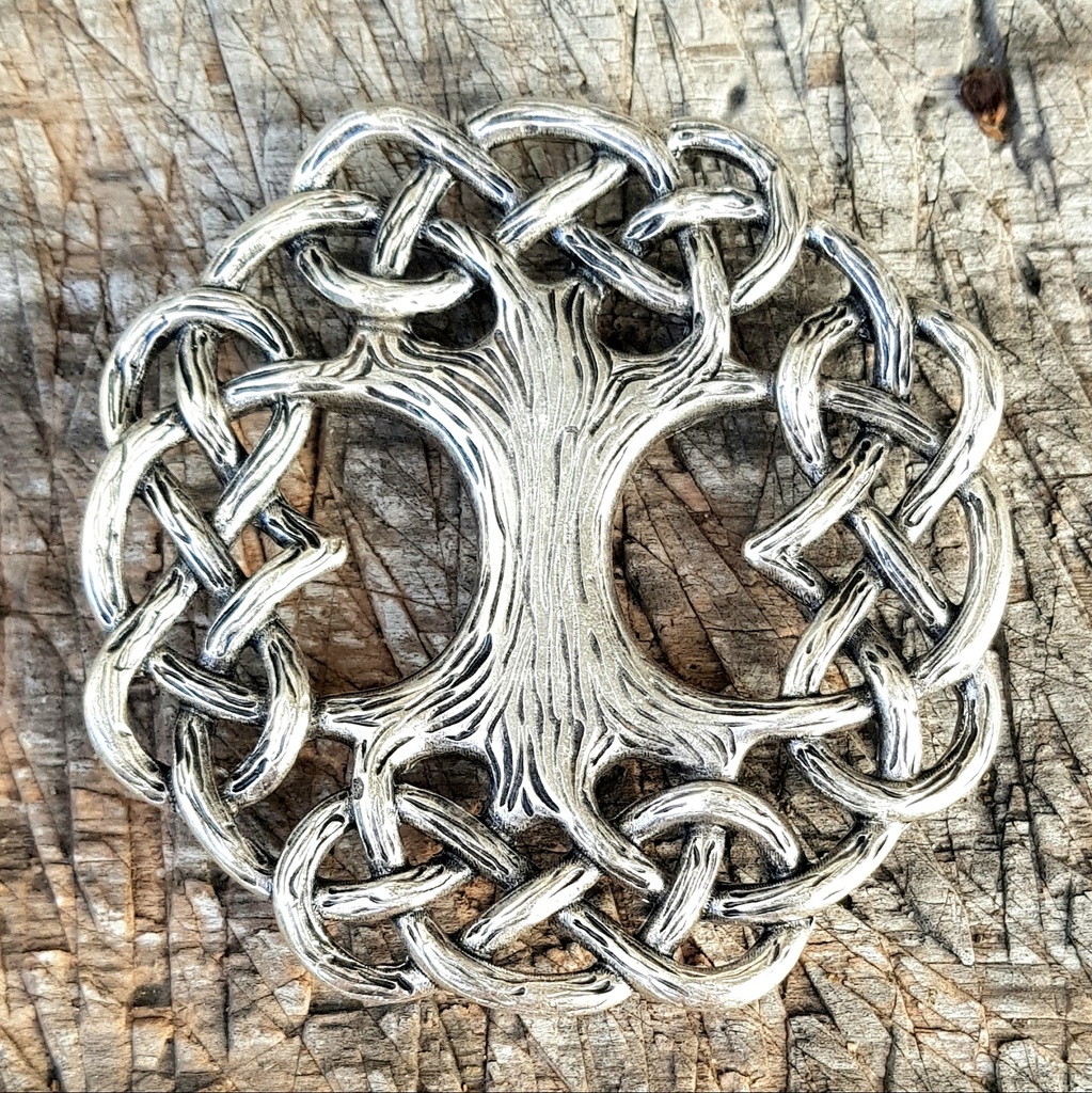 WELTENBAUM,YGGDRASIL,WELTENESCHE groß,Beschlag,Fb:silber
