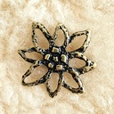 EDELWEISS outline, Fb:messing,Beschlag,Tracht,Alpen,Blume