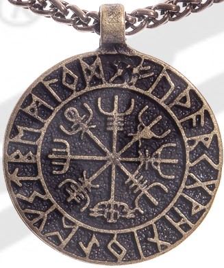 Anhänger VEGVISIR , messingfarben