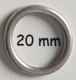 Ring, 20mm, gegossen, altsilbern